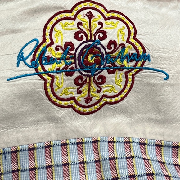 Robert Graham Mens Shirt Button Up Long Sleeve Multi Plaid Cotton Size XL. - Picture 7 of 10